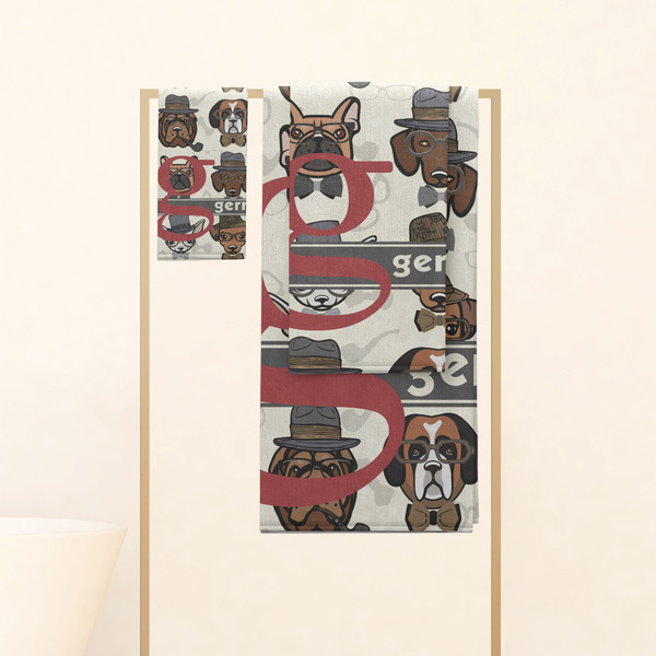 Hipster Dogs Personalized Towel Set