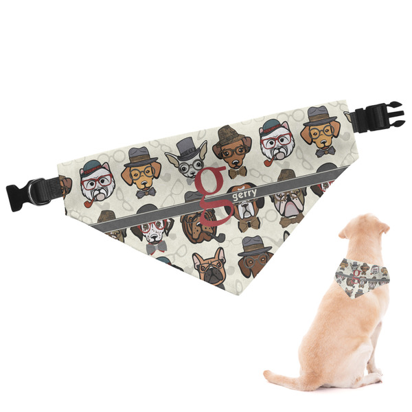 Custom Hipster Dogs Dog Bandana - XLarge (Personalized)