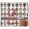 Hipster Dogs Picnic Blanket - Flat - With Basket