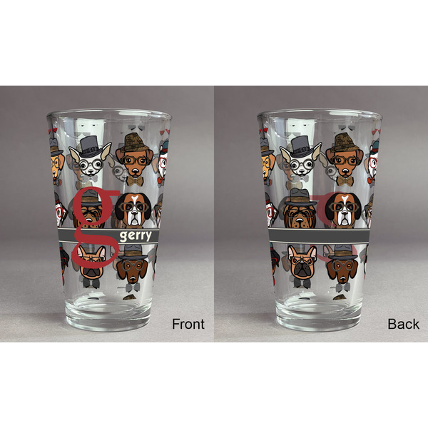 Hipster Dogs Pint Glass - Full Fill w Transparency - Approval