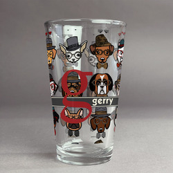Hipster Dogs Pint Glass - Full Print (Personalized)