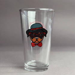 Hipster Dogs Pint Glass - Full Color Logo (Personalized)