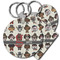 Hipster Dogs Plastic Keychain (Personalized)