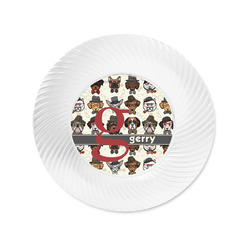 Hipster Dogs Plastic Party Appetizer & Dessert Plates - 6" (Personalized)