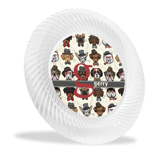 Custom Hipster Dogs Plastic Party Dinner Plates - 10" (Personalized)