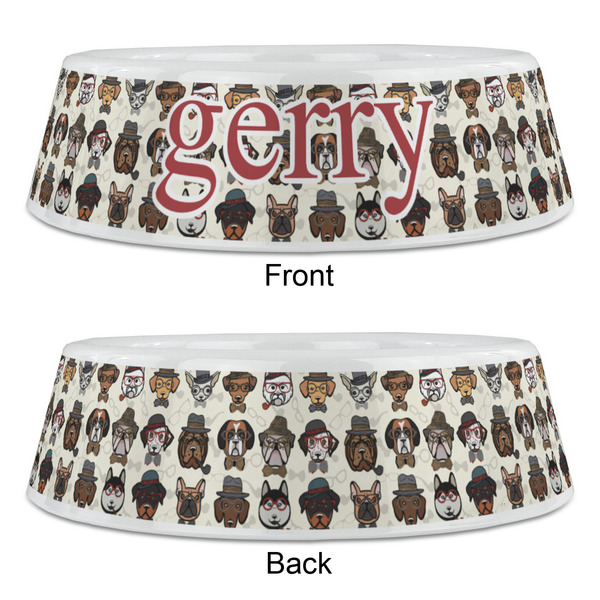 Hipster Dogs Plastic Pet Bowls - Large - APPROVAL