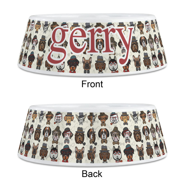 Hipster Dogs Plastic Pet Bowls - Medium - APPROVAL