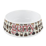 Hipster Dogs Plastic Dog Bowl - Small (Personalized)