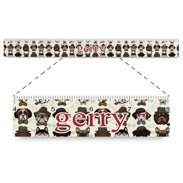 Custom Hipster Dogs Plastic Ruler - 12" (Personalized)