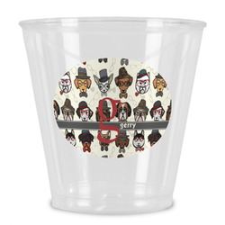 Hipster Dogs Plastic Shot Glass (Personalized)