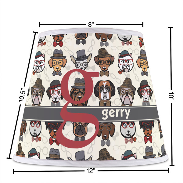 Hipster Dogs Poly Film Empire Lampshade - Dimensions