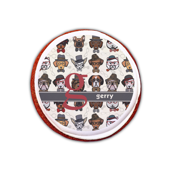 Hipster Dogs Printed Icing Circle - XSmall - On Cookie