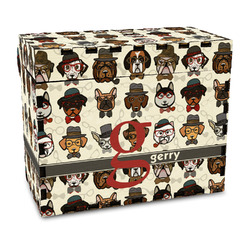 Hipster Dogs Wood Recipe Box - Full Color Print (Personalized)