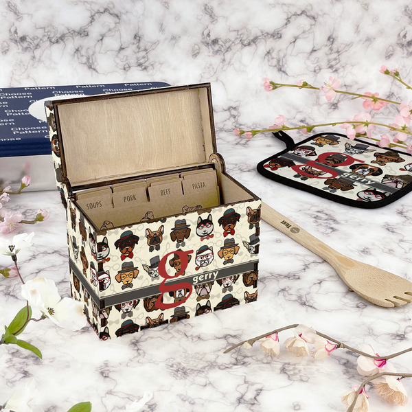 Hipster Dogs Recipe Box - Full Color - In Context