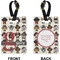 Hipster Dogs Rectangle Luggage Tag (Front + Back)
