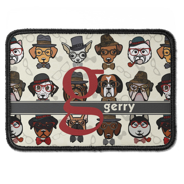 Hipster Dogs Rectangle Patch