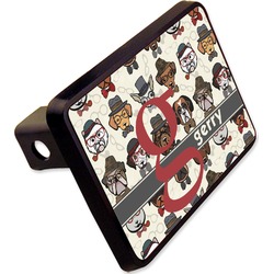 Hipster Dogs Rectangular Trailer Hitch Cover - 2" (Personalized)