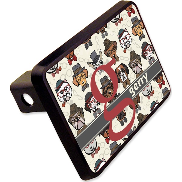 Custom Hipster Dogs Rectangular Trailer Hitch Cover - 2" (Personalized)