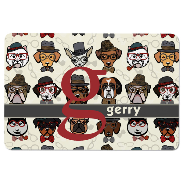 Hipster Dogs Rectangular Fridge Magnet - FRONT