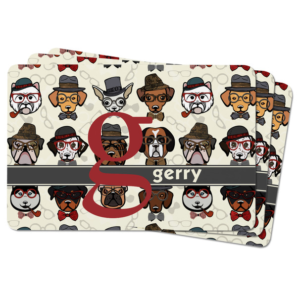 Hipster Dogs Rectangular Fridge Magnet - THREE