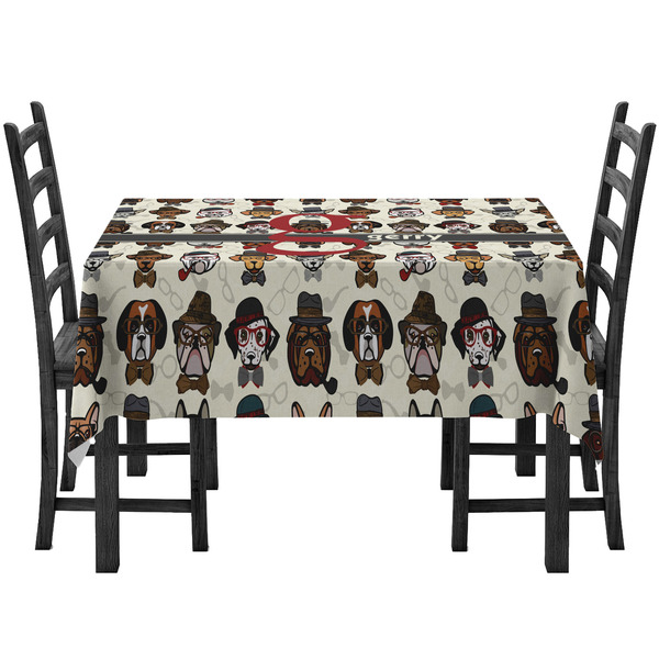Hipster Dogs Rectangular Tablecloths - Side View