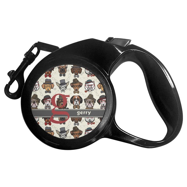 Custom Hipster Dogs Retractable Dog Leash - Medium (Personalized)