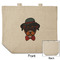 Hipster Dogs Reusable Cotton Grocery Bag - Front & Back View