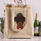 Hipster Dogs Reusable Cotton Grocery Bag - In Context