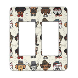 Hipster Dogs Rocker Style Light Switch Cover - Two Switch