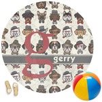 Hipster Dogs Round Beach Towel (Personalized)