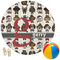 Hipster Dogs Round Beach Towel (Personalized)