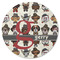 Hipster Dogs Round Rubber Backed Coaster (Personalized)