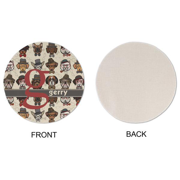 Hipster Dogs Round Linen Placemats - APPROVAL (single sided)