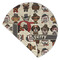 Hipster Dogs Round Linen Placemats - Front (folded corner double sided)
