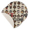 Hipster Dogs Round Linen Placemat - Single Sided - Set of 4 (Personalized)