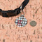 Hipster Dogs Round Pet ID Tag - Small - In Context