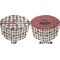 Hipster Dogs Round Pouf Ottoman (Top and Bottom)