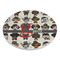 Hipster Dogs Round Stone Trivet - Angle View