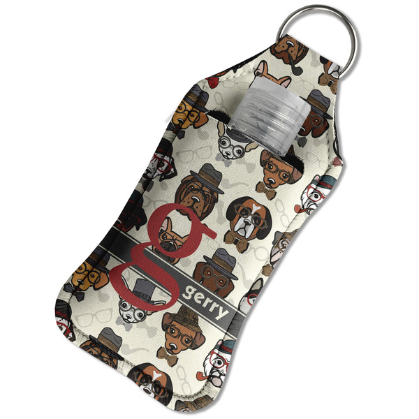 Hipster Dogs Sanitizer Holder Keychain - Large in Case