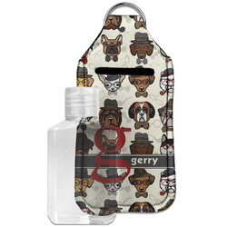 Hipster Dogs Hand Sanitizer & Keychain Holder - Large (Personalized)
