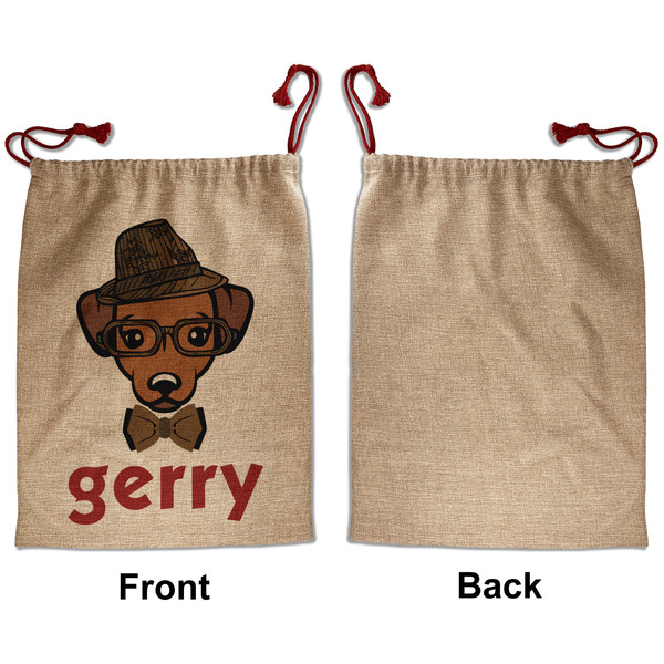 Hipster Dogs Santa Bag - Approval - Front