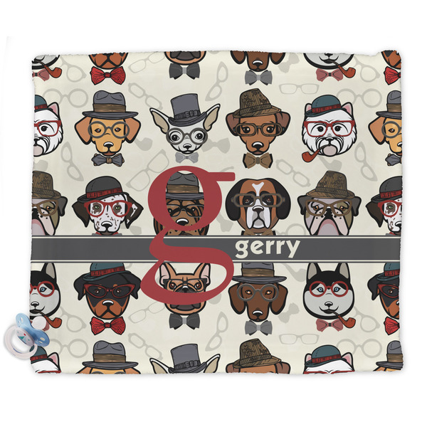 Custom Hipster Dogs Security Blanket - Single Sided (Personalized)