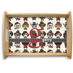 Hipster Dogs Natural Wooden Tray - Small (Personalized)