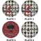 Hipster Dogs Set of Lunch / Dinner Plates (Approval)