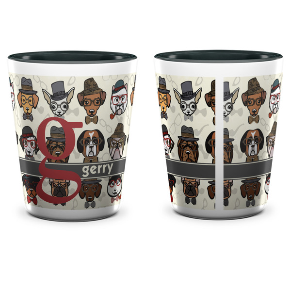 Hipster Dogs Shot Glass - Two Tone - APPROVAL