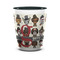 Hipster Dogs Ceramic Shot Glass - 1.5 oz - Two Tone - Single (Personalized)