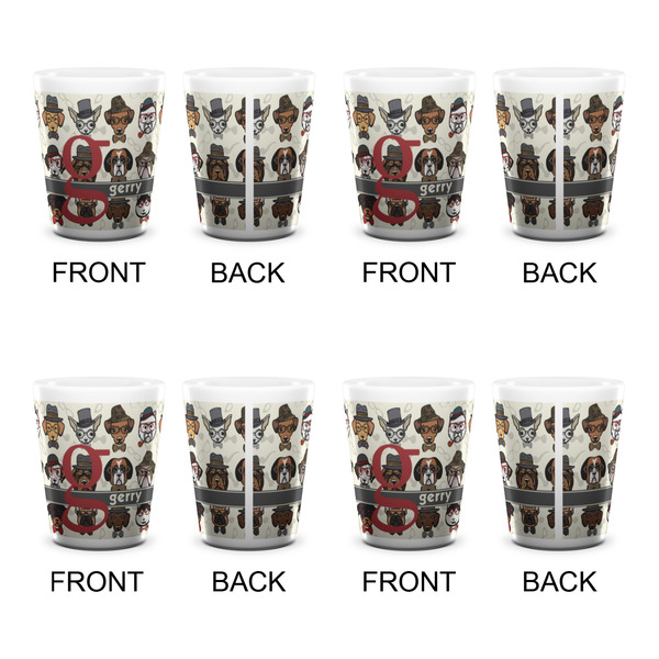 Hipster Dogs Shot Glass - White - Set of 4 - APPROVAL
