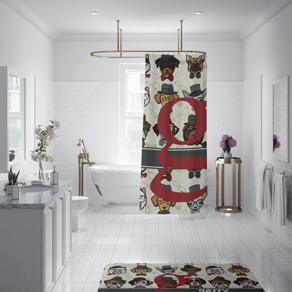 Hipster Dogs Shower Curtain - Custom Size