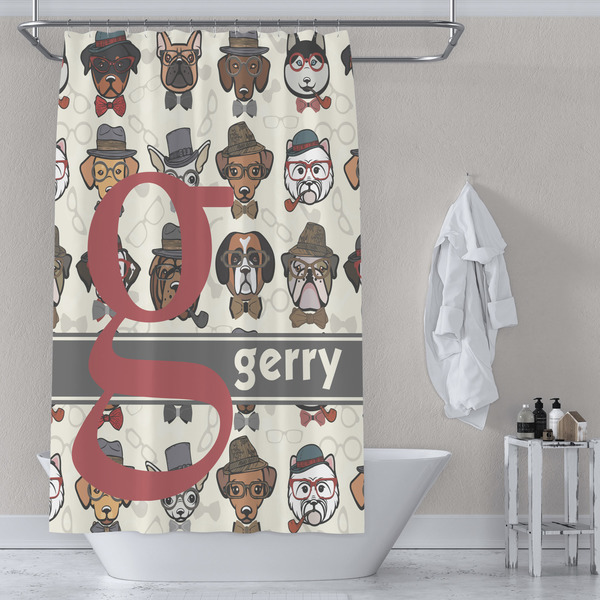 Hipster Dogs Shower Curtain Lifestyle