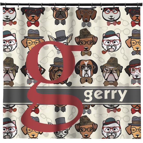 Custom Hipster Dogs Shower Curtain - Custom Size (Personalized)